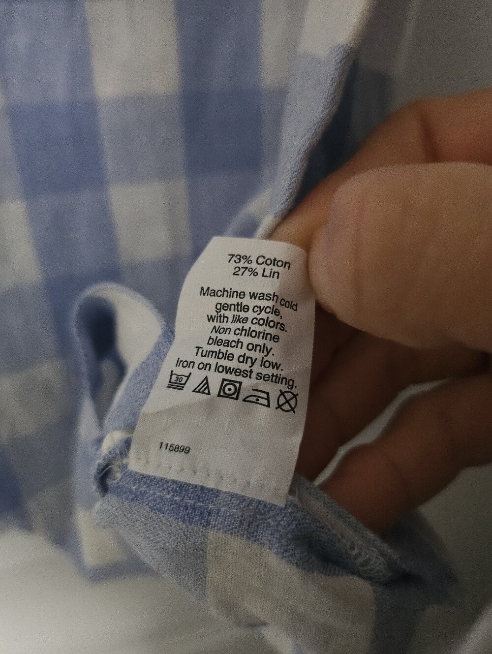 Women J. Crew Blue and White Gingham Sleeveless Top. - Picture 3 of 3